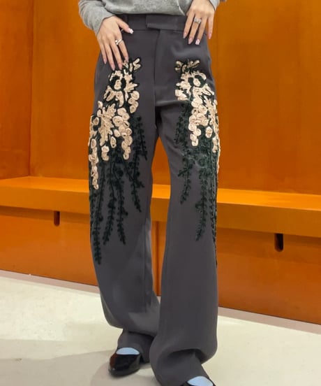fumie tanaka／tulle embroidery pants fumie tanaka／tulle