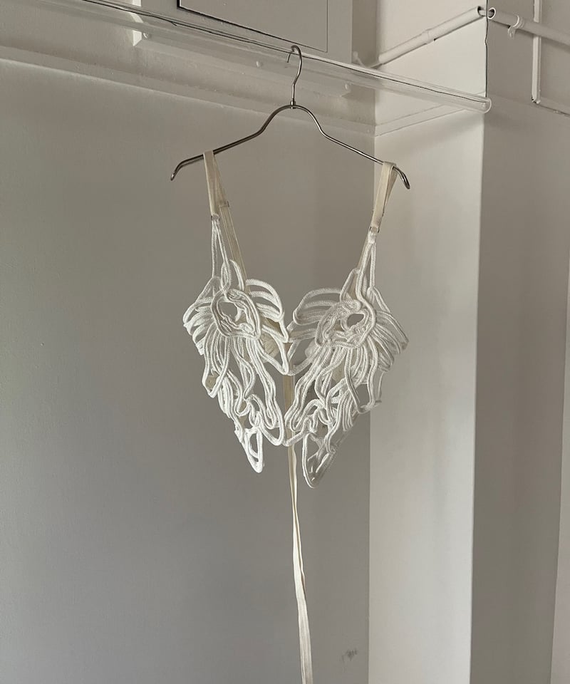 【完売品】MUKASA Embroidery camisole Embroidery Metalic Camisole(FREE SILVER): MUKASA: WOMENS