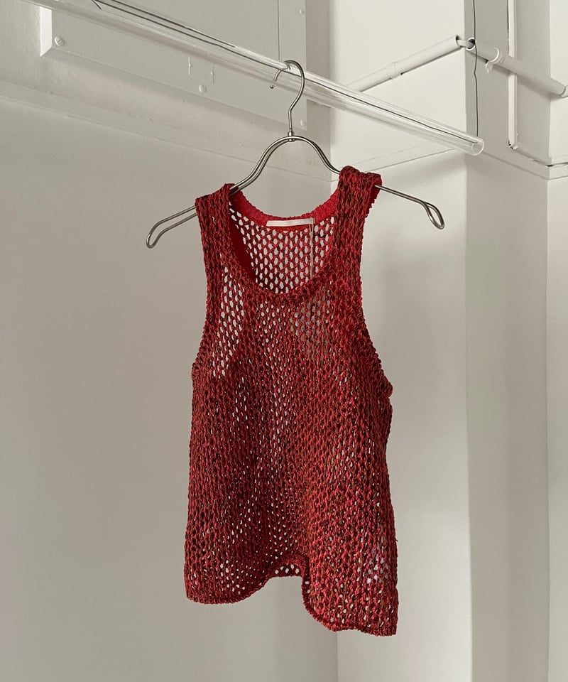 little suzie 21ss "tape yarn mesh vest"littlesuzie