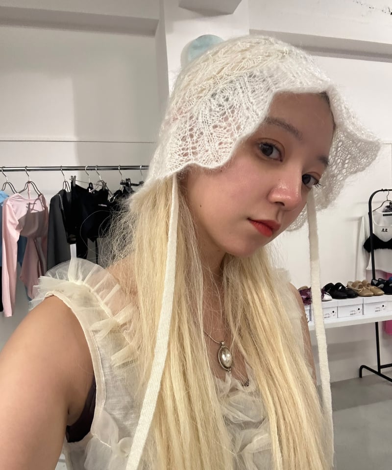 FUME=TANAKA / knit lace hat | JURK