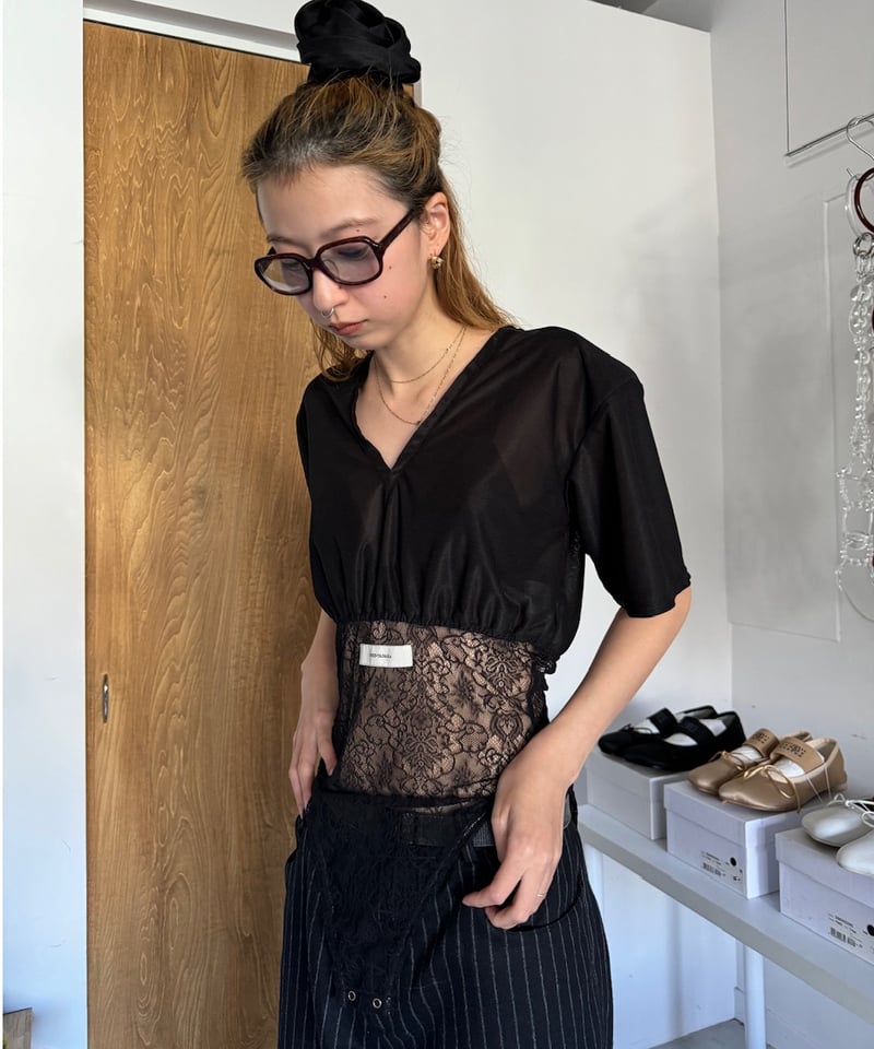 FUMIE TANAKA フミエタナカ バックオープン ブラウス ロンハーマン FUMIE TANAKA フミエタナカ バックオープン ブラウス ロン