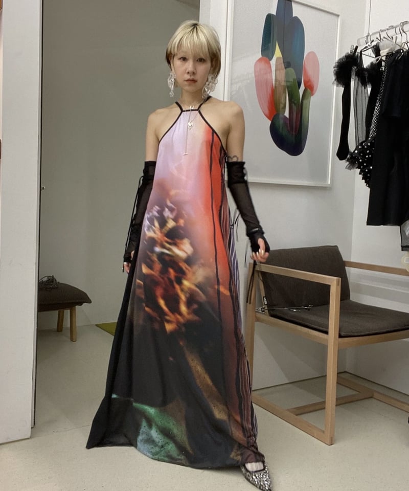 MUKASA / Photo print camisole dress | JURK 