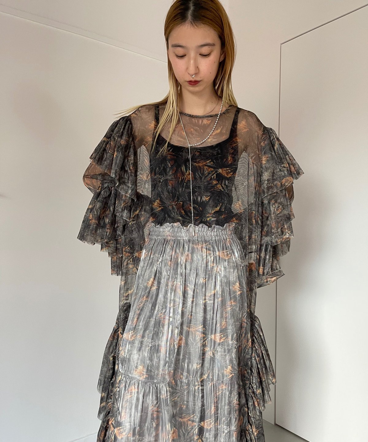 FUMIE=TANAKA / mesh frill OP | JURK