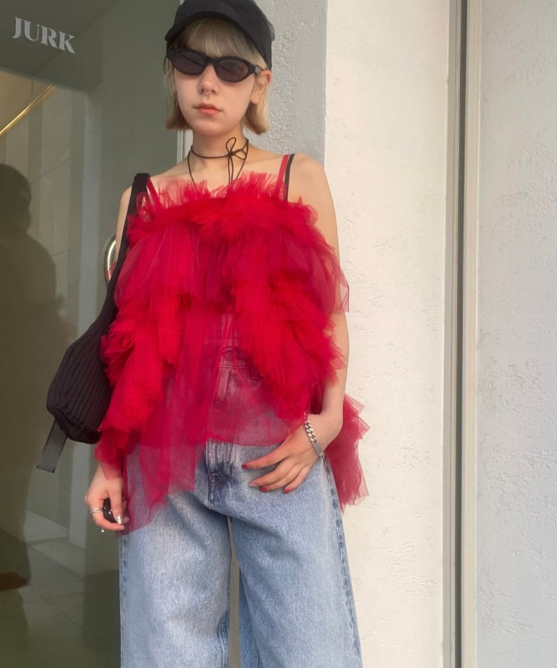 【新品未使用】VIVIANO × JURK \"Tulle cami Tom\" VIVIANO × JURK / Tulle Cami Top | JURK shop tokyo