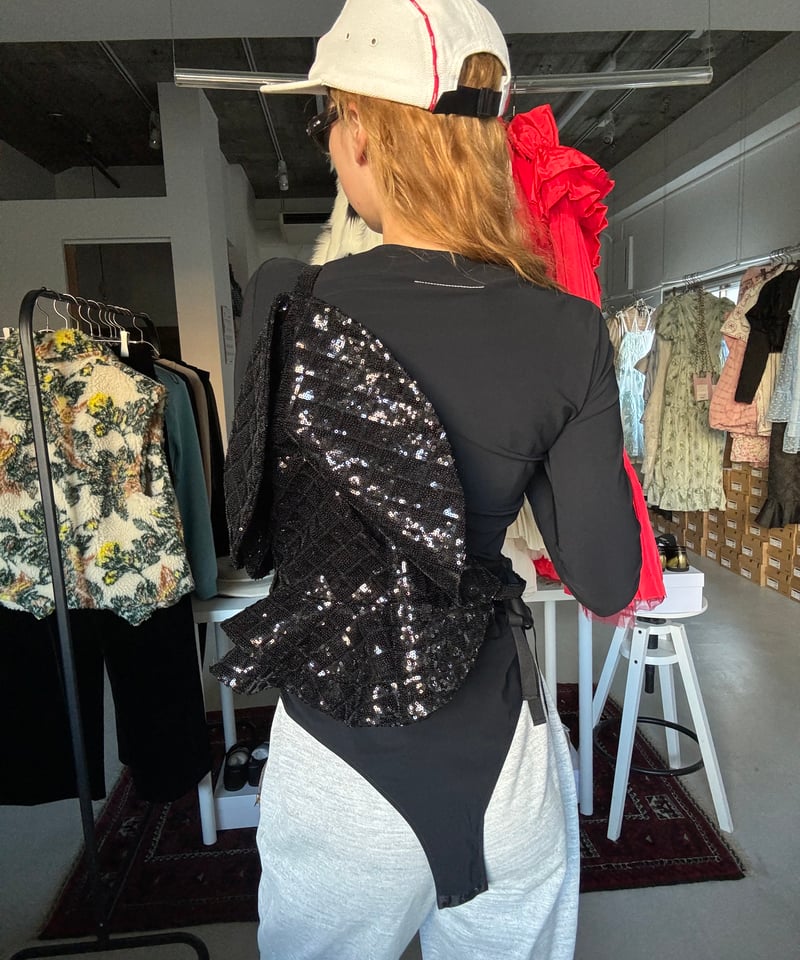 VIVIANO /B01-S Ruffle Sequin Bustier | JURK