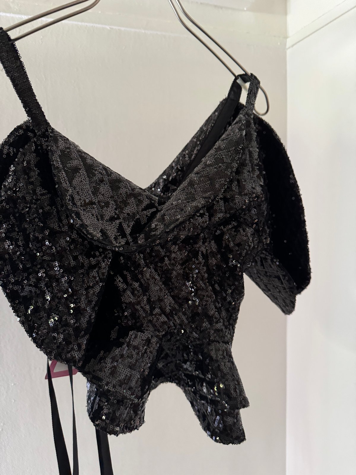 VIVIANO /B01-S Ruffle Sequin Bustier | JURK