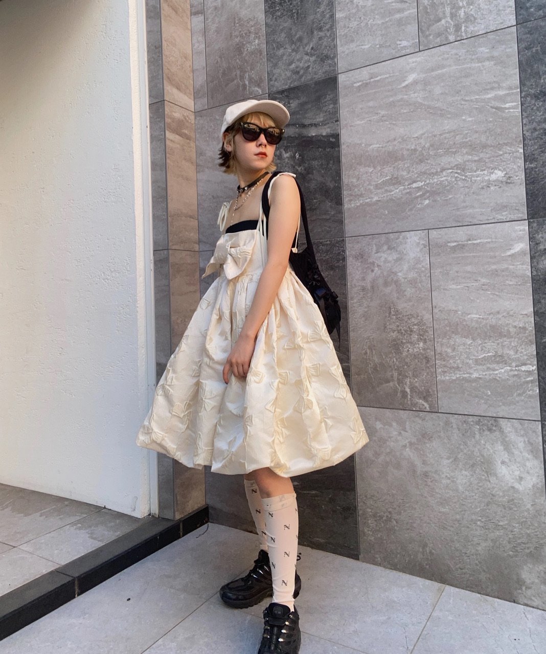 値下げ!【未使用タグ付】BMUET(TE) RIBBON MINI DRESS 未使用タグ付】BMUET(TE) RIBBON MINI DRESS