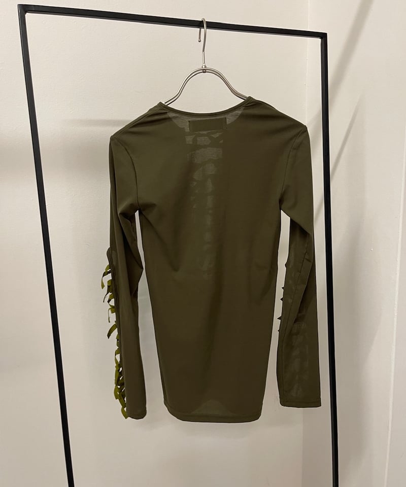 トップス FUMIE TANAKA ribbon up long tee FUMIE=TANAKA / ribbon up long T