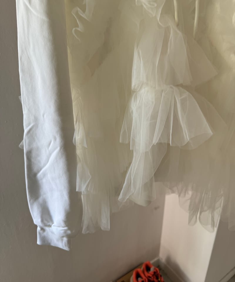 【美品】VIVIANO TULLE HOODIEプルオーバーパーカー VIVIANO / CS05 Gathered Tulle Hoodie | JURK