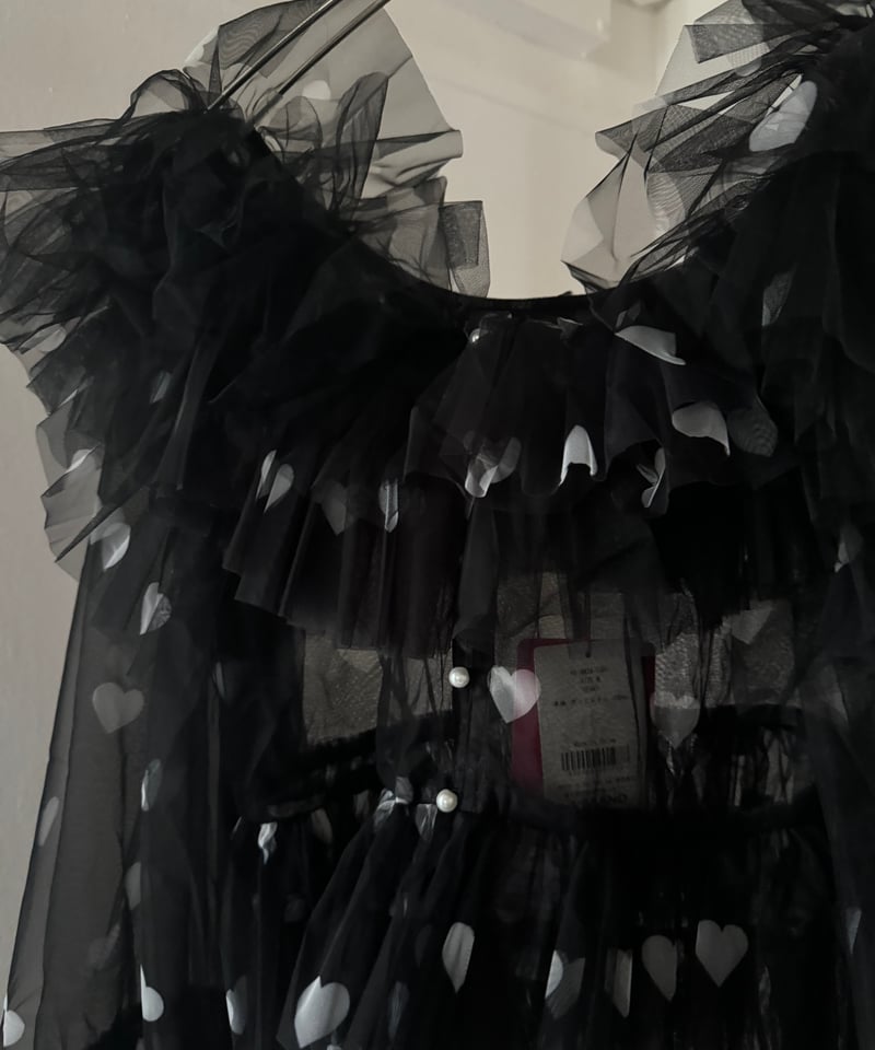 ゆ*ん様 VIVIANO Asymmetric Tulle Trimmed Ho VIVIANO / Asymmetric Tulle Dress | JURK shop tokyo