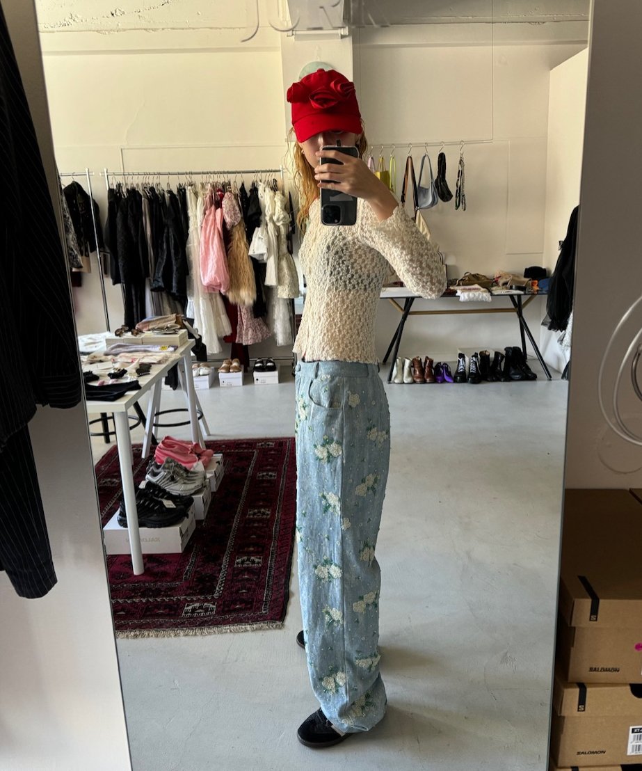 Dream sister jane / flower beads denim | JURK