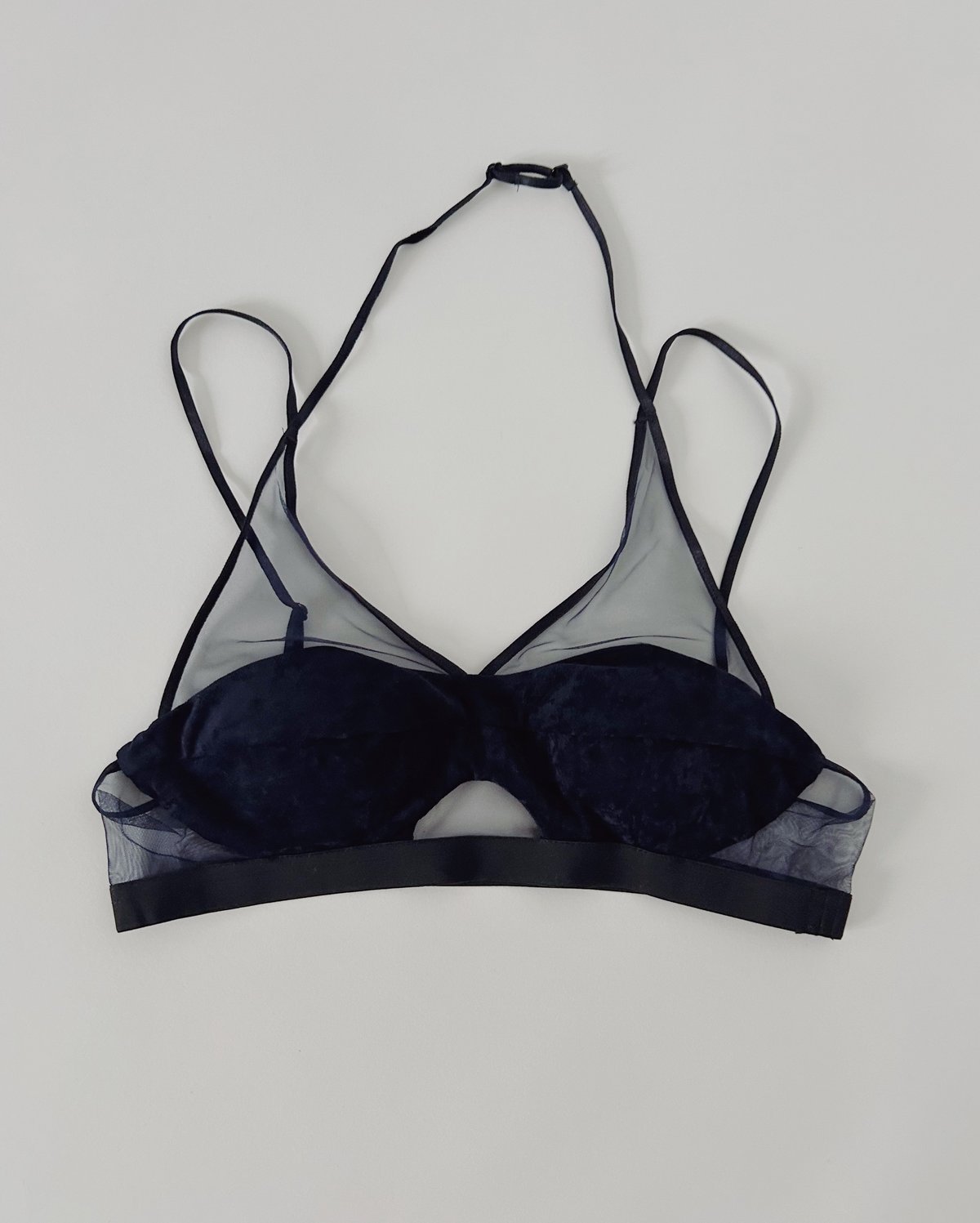 下着・アンダーウェア SHEER PANELED VELVET BRALETTE FETICO(フェティコ)のSHEER PANELED VELVET BRALETTE(ブラトップ