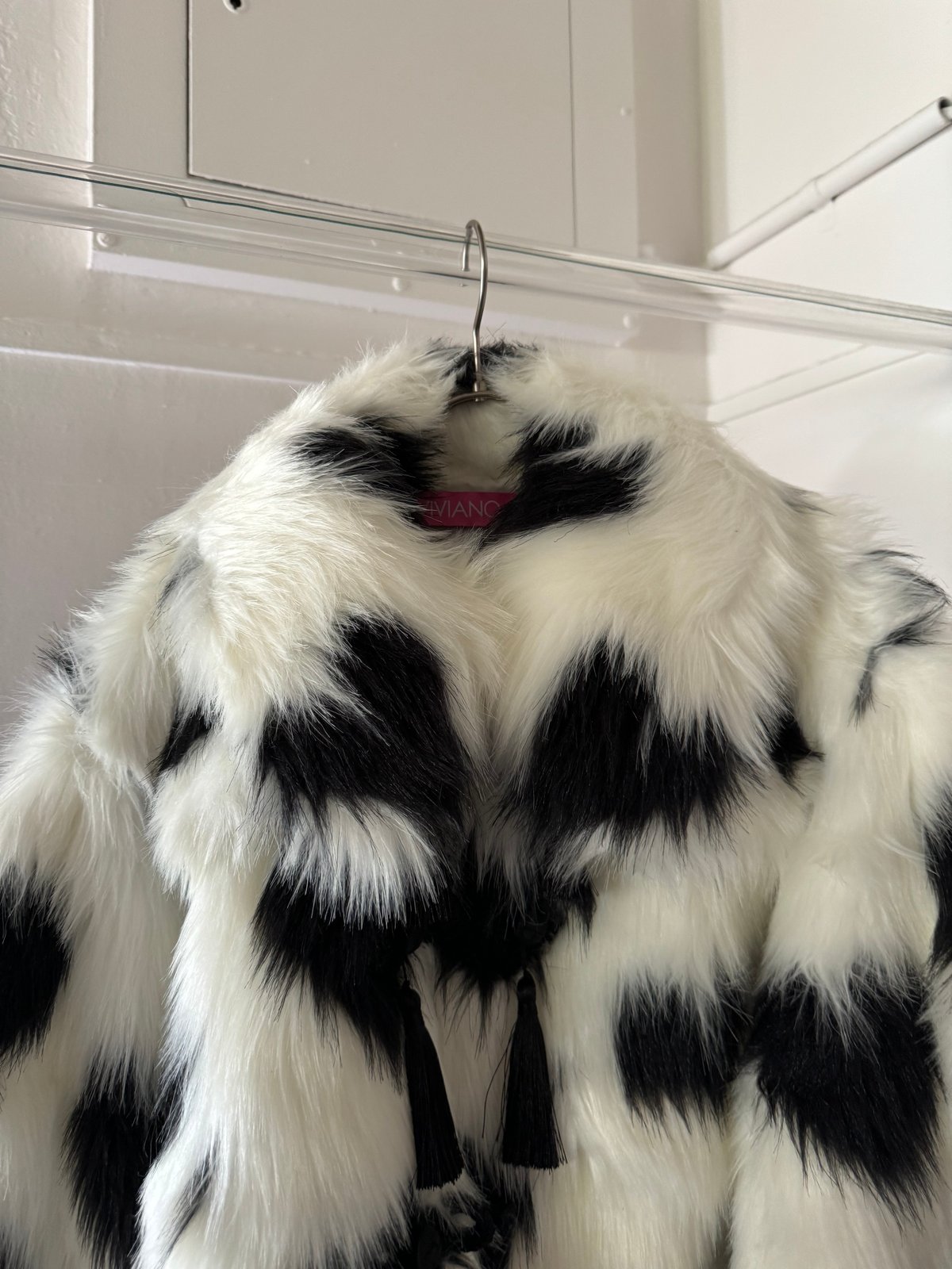 VIVIANO / H05 Heart Pattern Fur Aviator