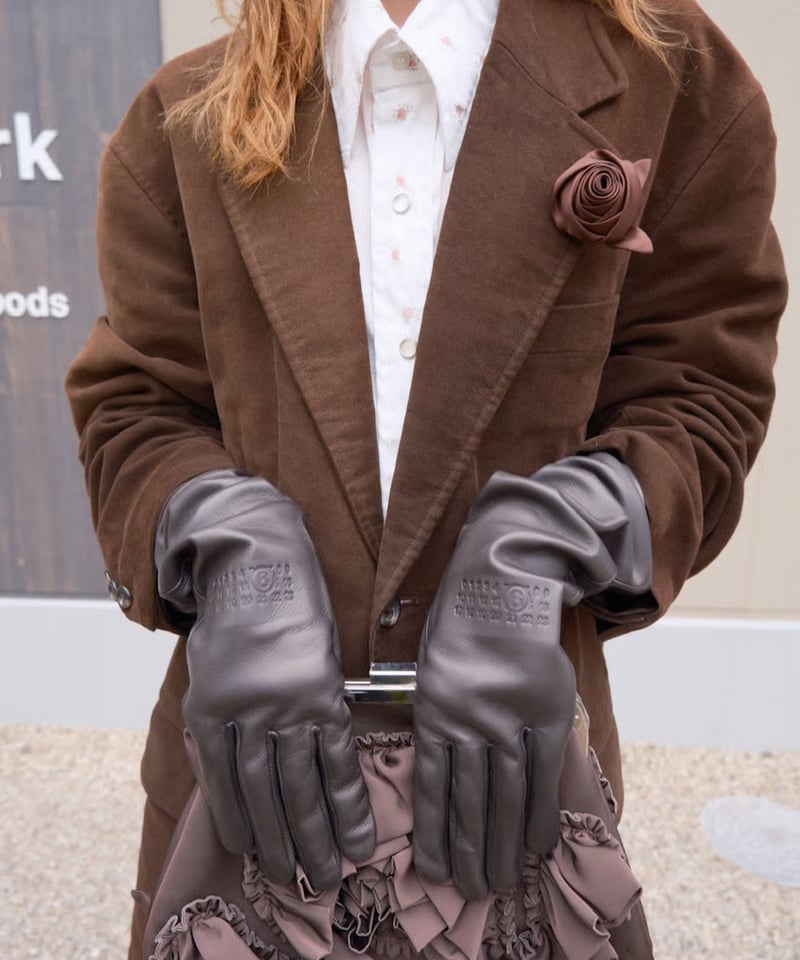 MM6 Maison Margiela / medium leather gloves | JURK
