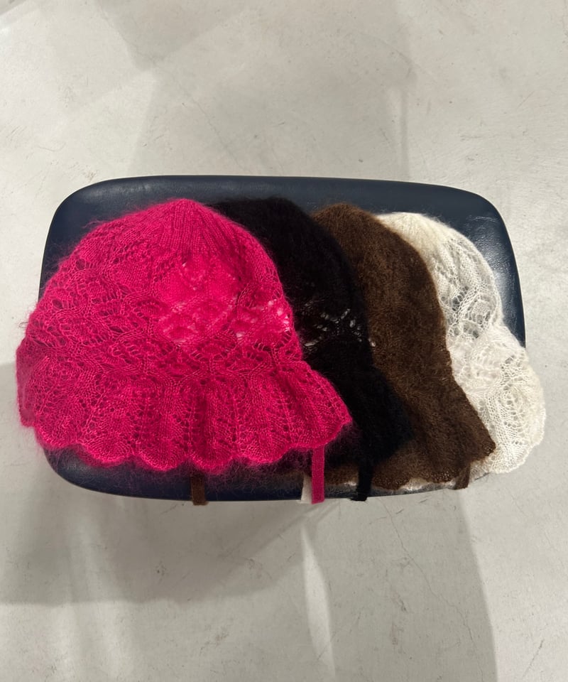 帽子 FUMIE TANAKA HAT FUME=TANAKA / knit lace hat | JURK