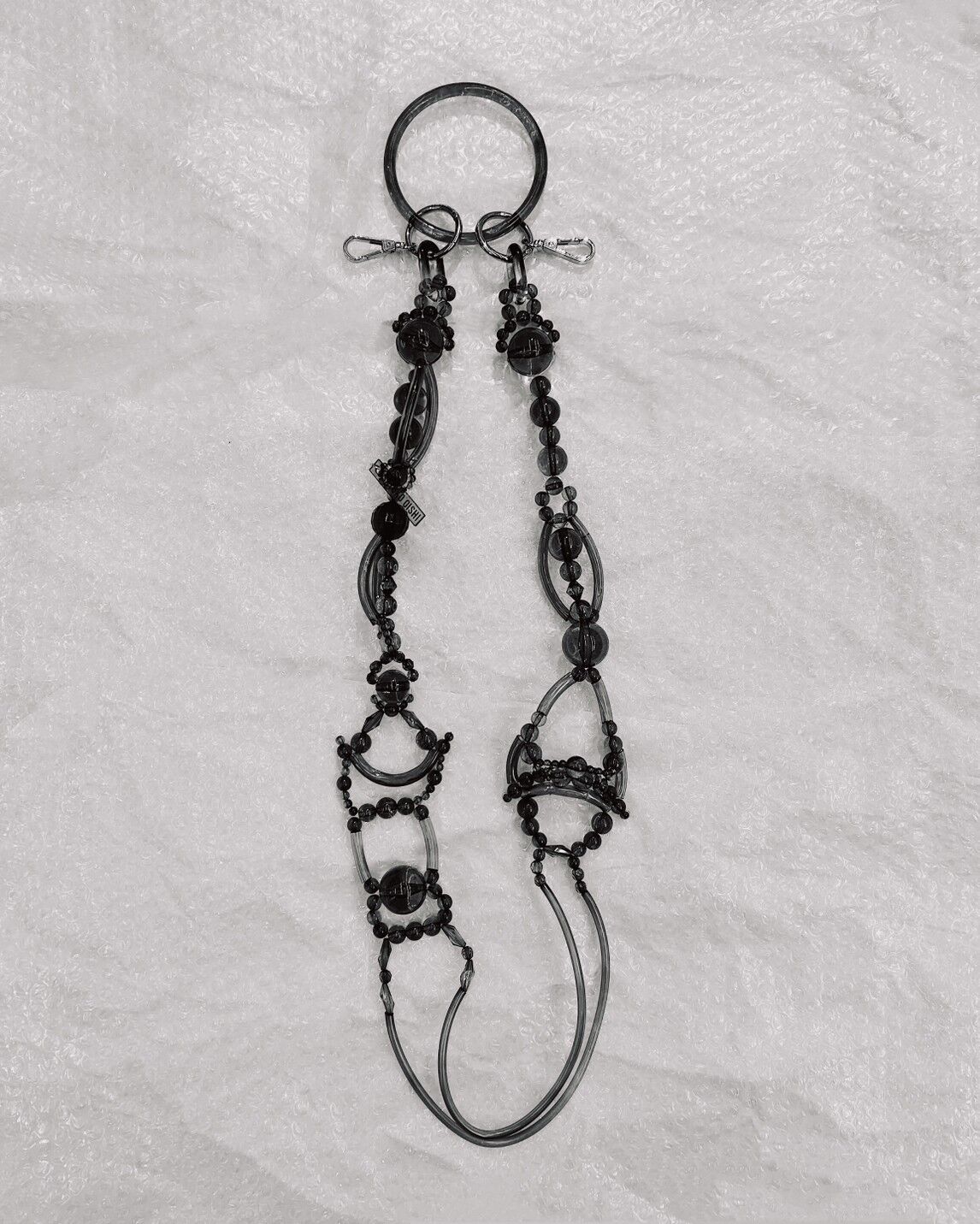 スマホアクセサリー SATOKO OISHI strap (clear) 受注生産】Satoko Oishi / strap (clear black) | JURK