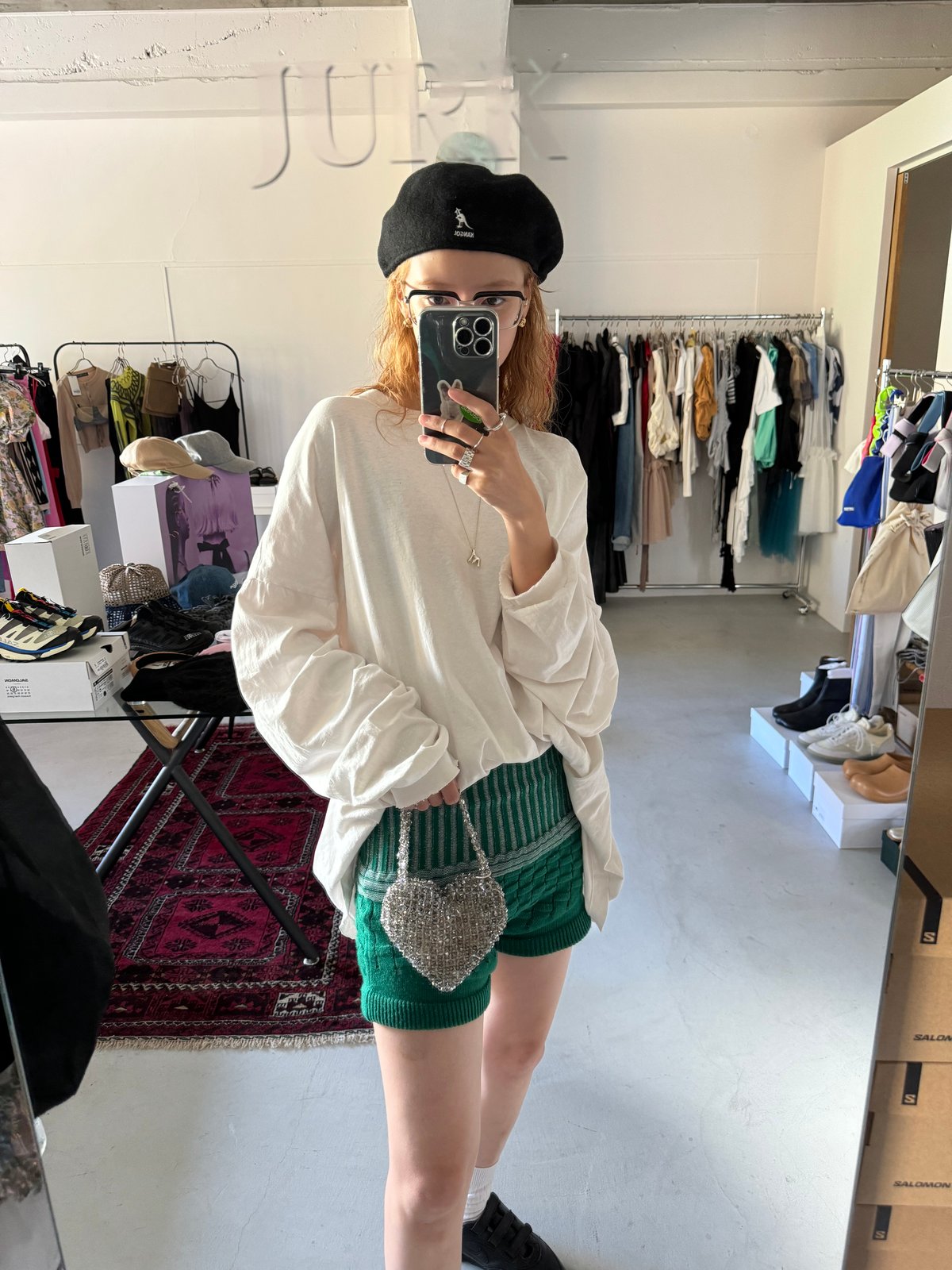 【Sister Jane】Black Swan ビーズ ハート バッグ Sister Jane Black Swan Mini Beaded Heart top Handle bag
