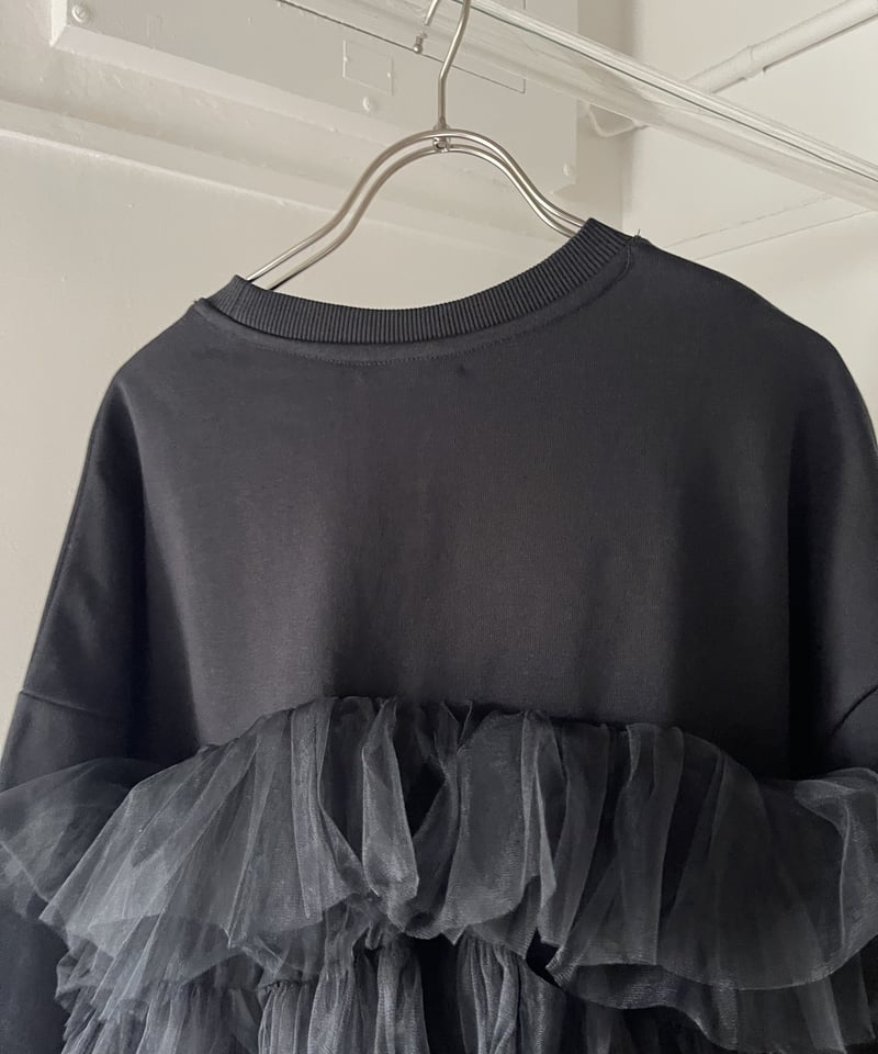 VIVIANO / Tulle Layered Sweatshirt