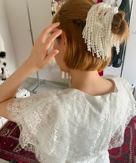 ヘアアクセサリー heyep silk beaded fringe scrunchie SALON adam et ropé(サロン アダム エ ロペ) / 【heyep