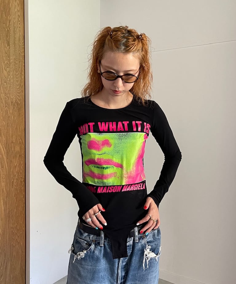 MM6 Maison Margiera ハイネック ボディースーツ レオタード MM6 / graphic print body suit | JURK