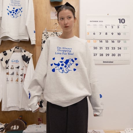 Common Noun /  Midori Nakajima 裏起毛ラグランクルースウェット