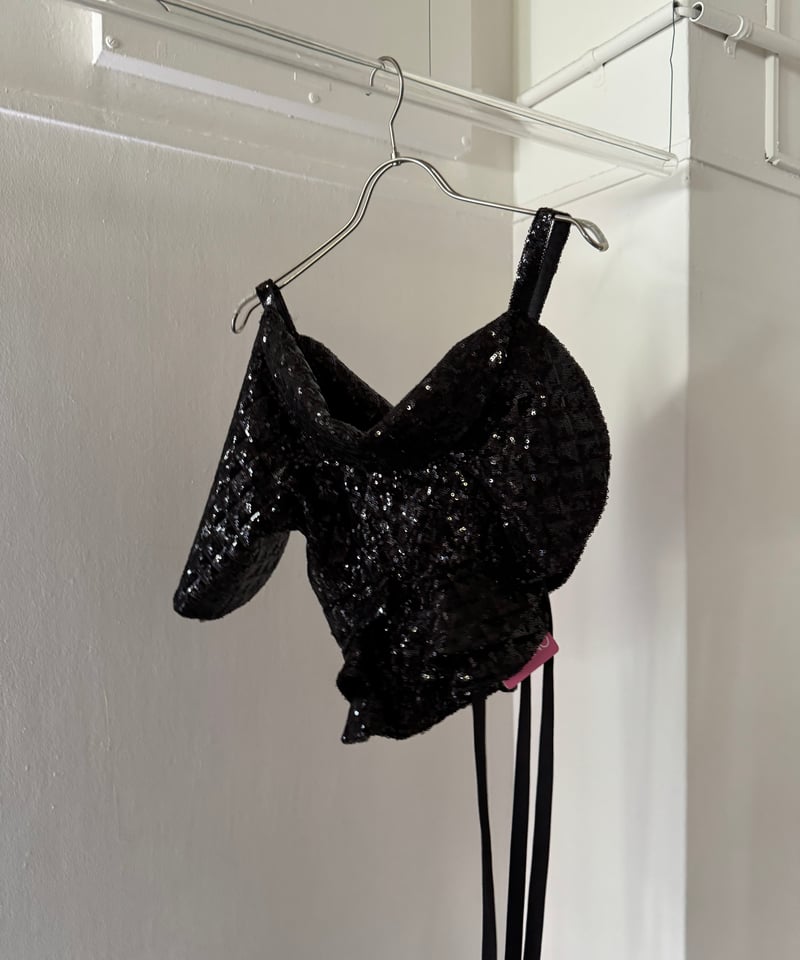 VIVIANO /B01-S Ruffle Sequin Bustier | JURK