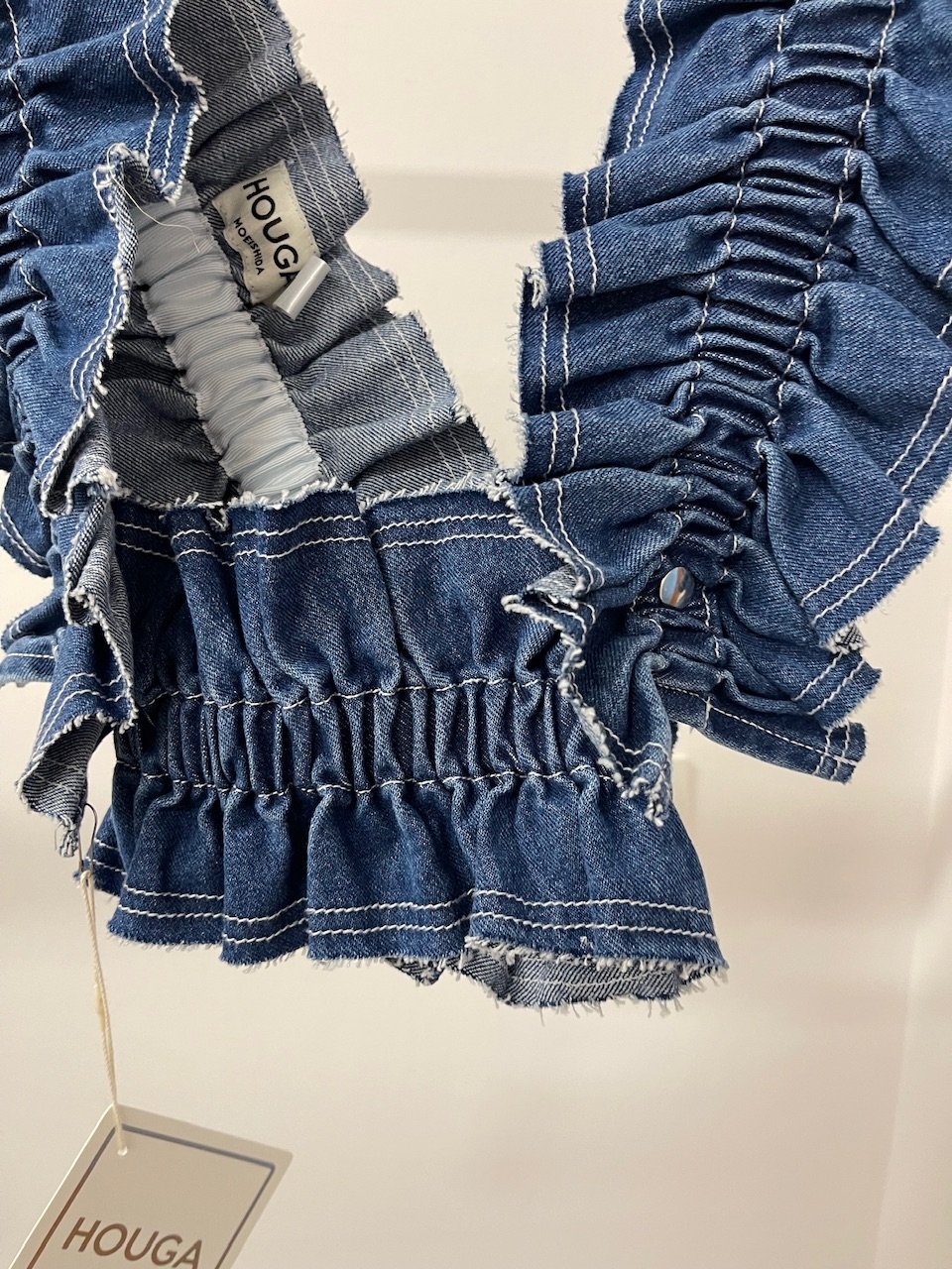 HOUGA〉jean frill belt ブルー即完売