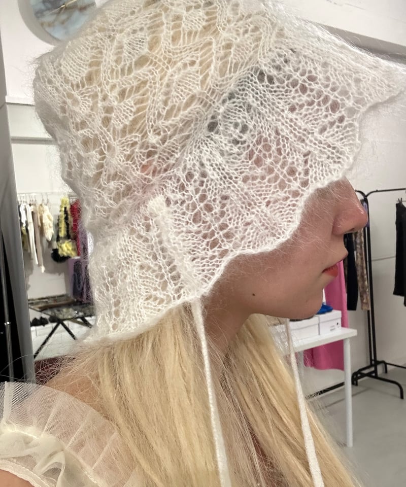 FUME=TANAKA / knit lace hat | JURK