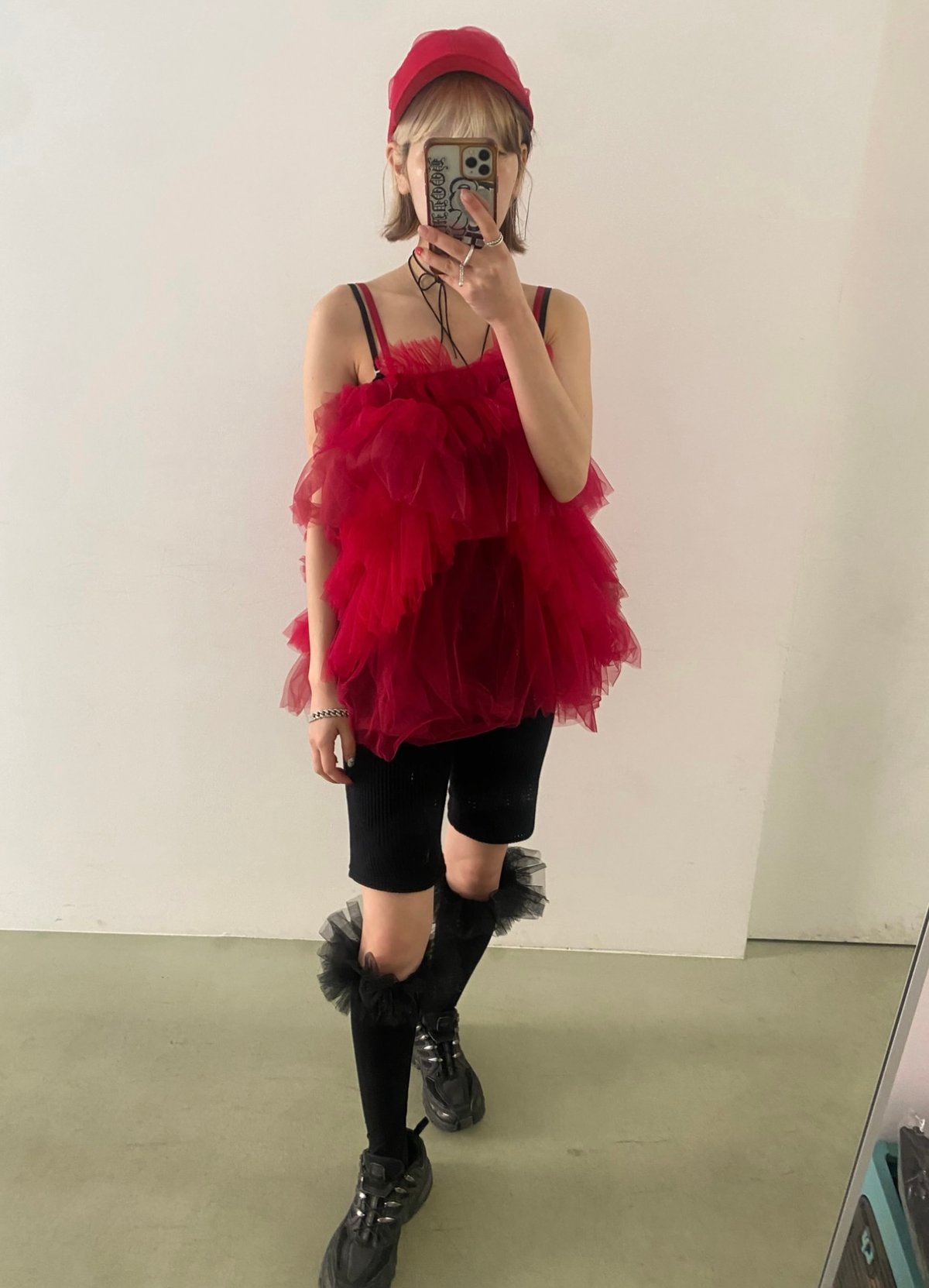 VIVIANO / Tulle cami top | JURK