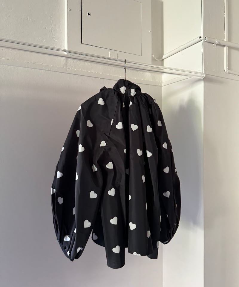 VIVIANO / Heart Pattern Ribbon Collar Top | JURK VIVIANO / Heart Pattern Ribbon Collar Top | JURK