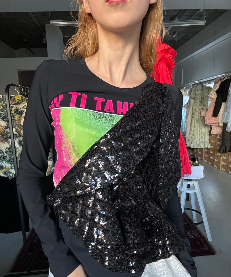 VIVIANO /B01-S Ruffle Sequin Bustier | JURK