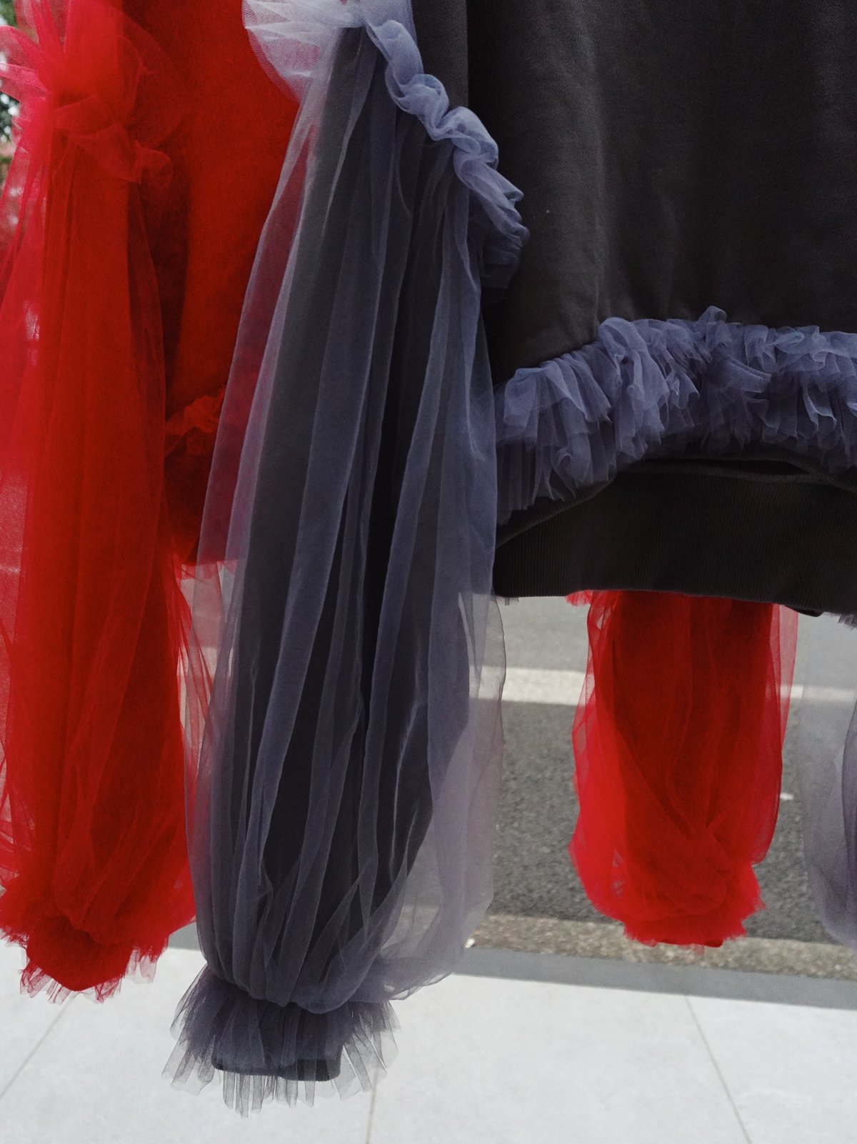 VIVIANO × JURK / Cropped Tulle Sweatshirt | JURK