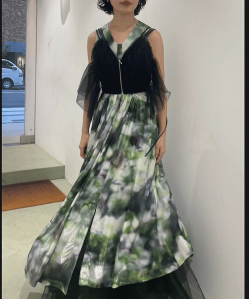 MURRAL ミューラル Flutter tulle bustier