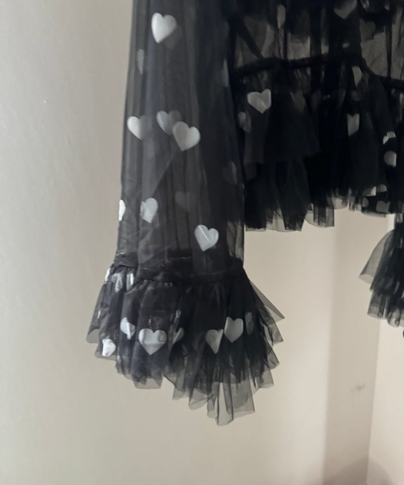 VIVIANO / Asymmetric Tulle Top | JURK