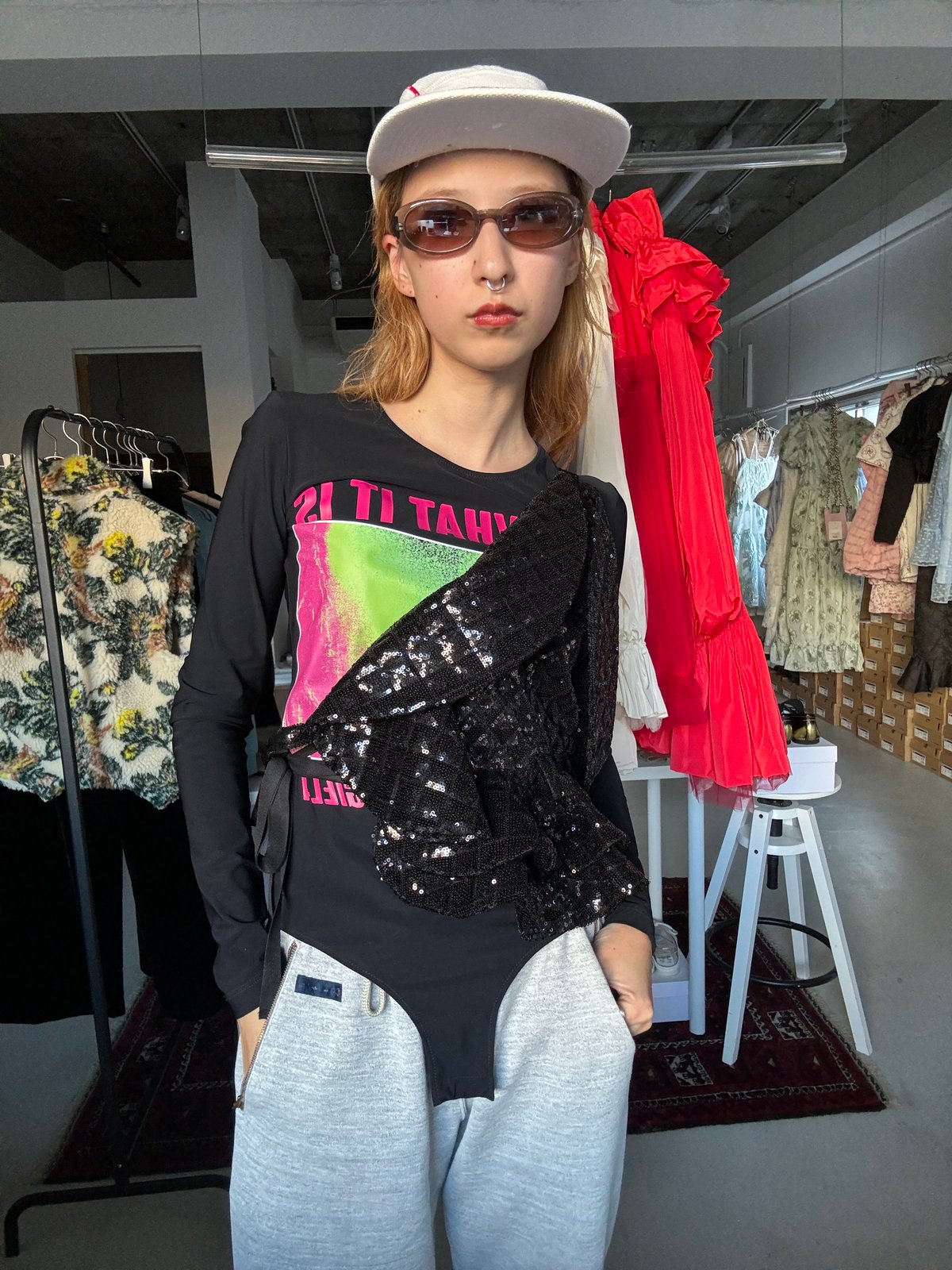 VIVIANO /B01-S Ruffle Sequin Bustier | JURK