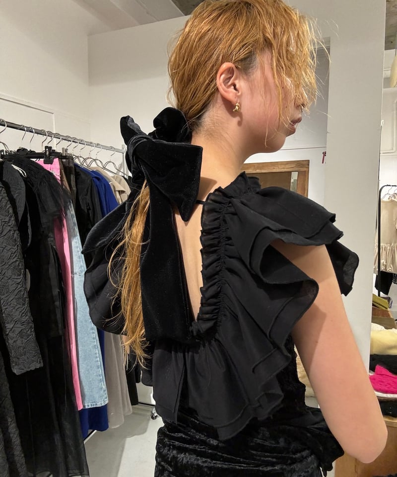 heyep Large Velour Ribbon Scrunchie
