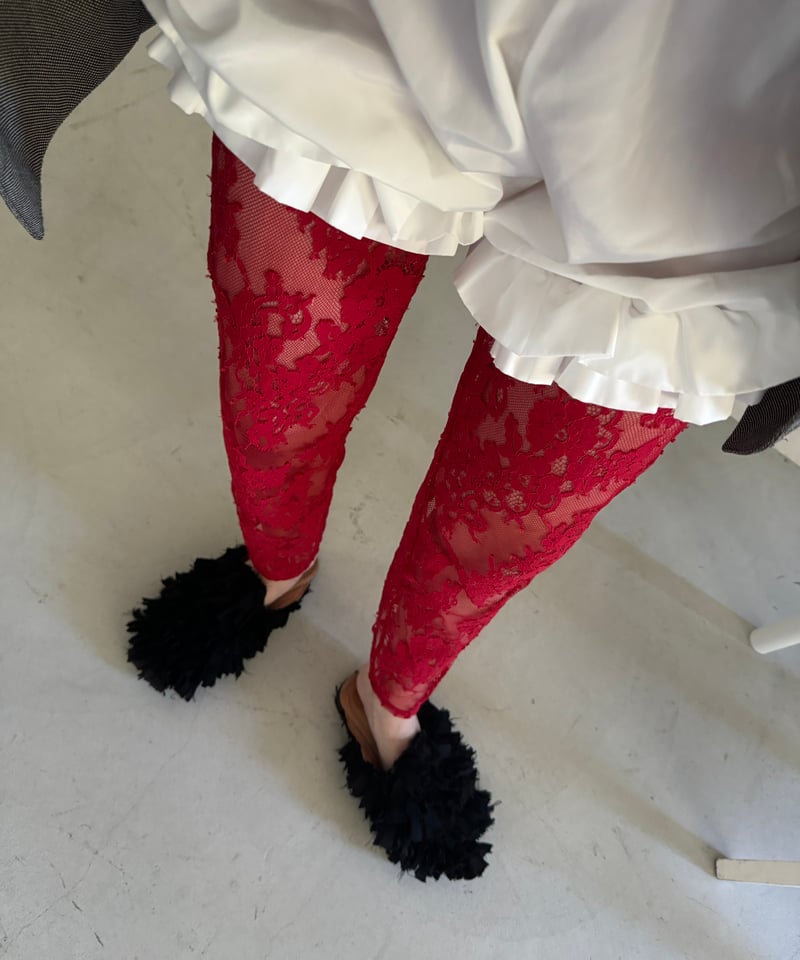 viviano レギンスパンツ VIVIANO Lace Leggings - mousses