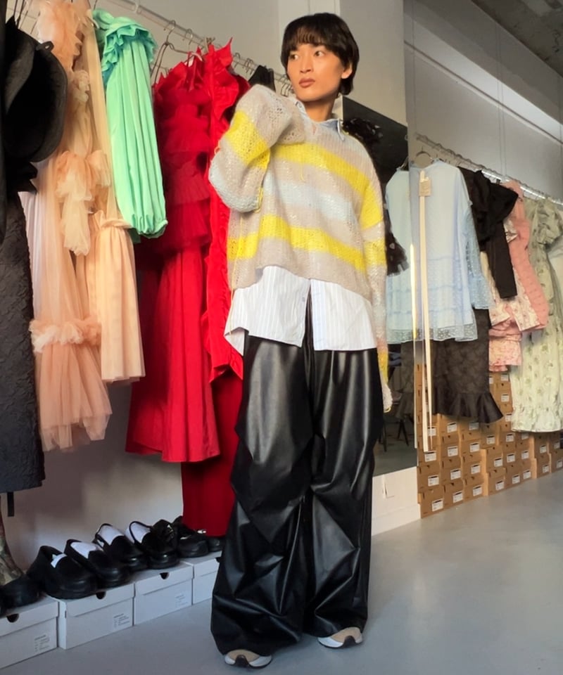 『MM6』 エルエルシックス (40) ガウチョパンツ MM6 / Leather Wide Pants | JURK