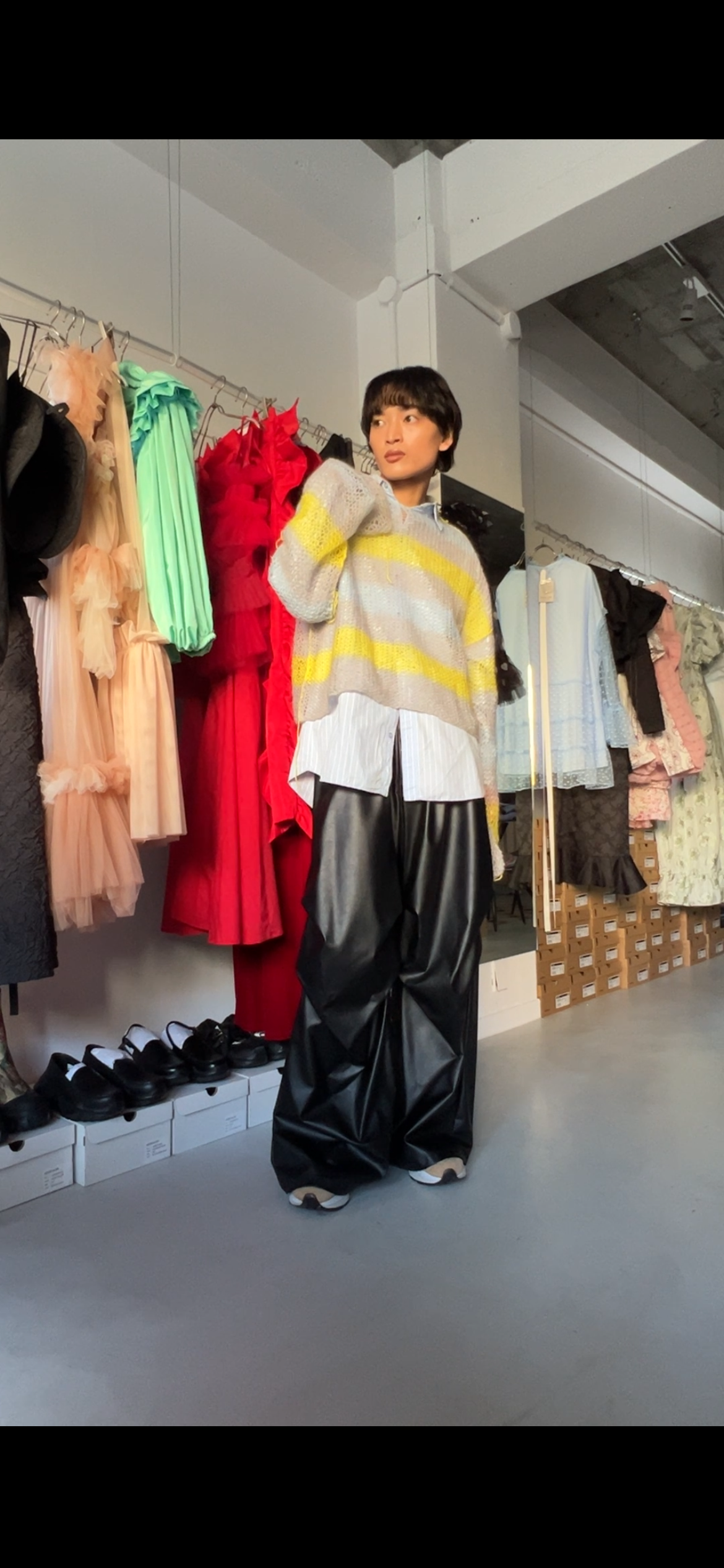 MM6 / Leather Wide Pants | JURK