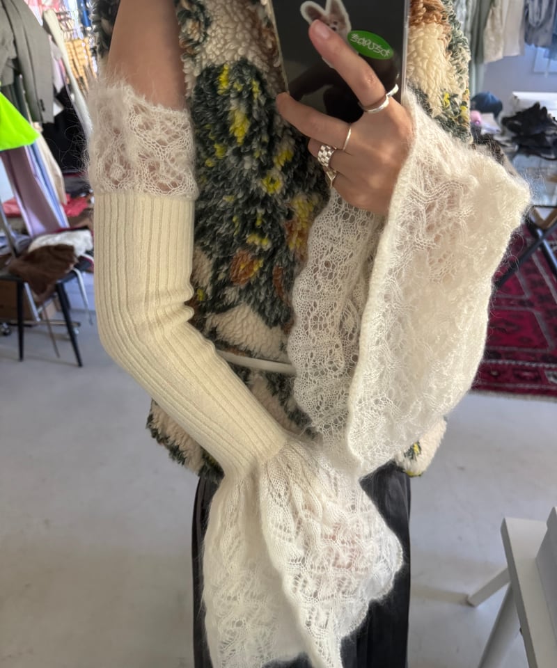 値下げ！！fumie tanaka フミエタナカ　2024AW アームカバー FUMIE=TANAKA / knit arm warmer | JURK
