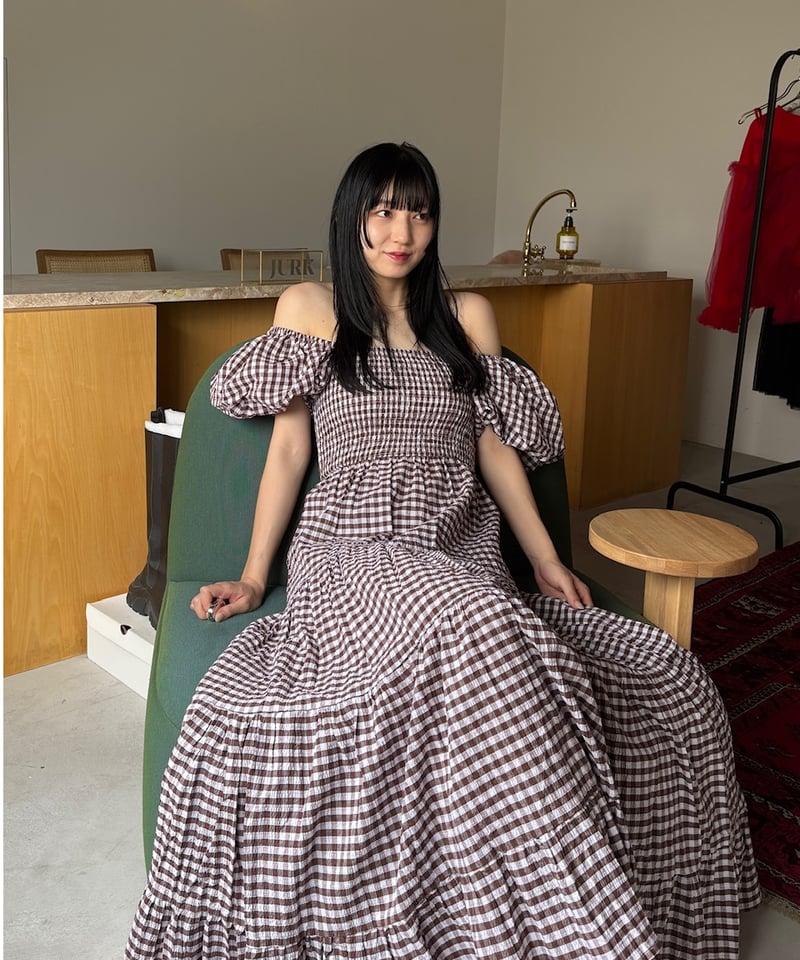 【美品】sister janeギンガムチェック フリル　クロップド　タンク sister jane / Pollen Gingham Midi Dress | JURK