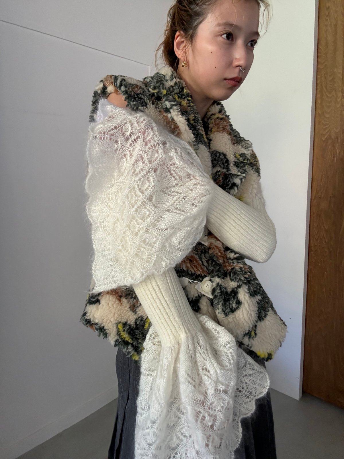 小物 FUMIE TANAKA 24aw / knit roop warmer FUMIE TANAKA 24aw / knit roop warmer