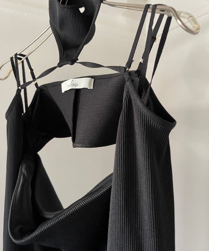 MUKASA / Rib high neck sleeve 白 MUKASA / Rib high neck sleeve