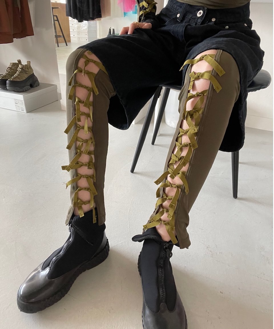 FUMIE=TANAKA / ribbon up leggings | JURK FUMIE=TANAKA / ribbon up leggings | JURK