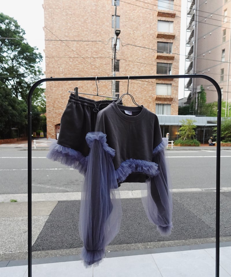 VIVIANO × JURK / Cropped Tulle Sweatshirt | JURK