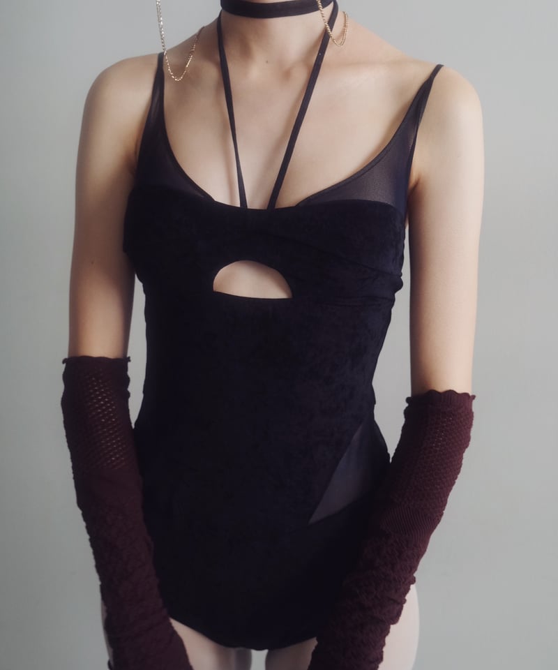FETICO × JURK / SHEER PANEL VELVET BODYSUIT | JURK FETICO × JURK / SHEER PANEL VELVET BODYSUIT | JURK