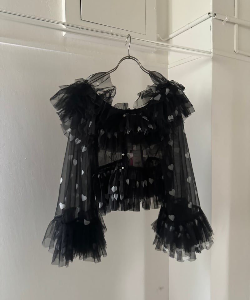 VIVIANO / Asymmetric Tulle Top | JURK