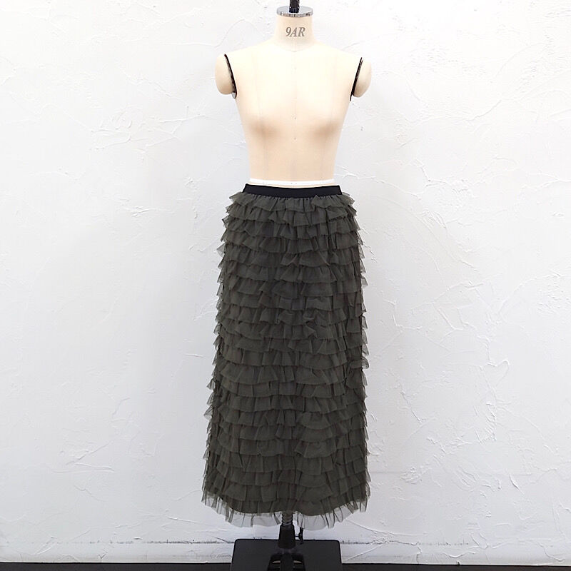 TORRAZZO DONNA】メッシュフリルIラインスカート | SANS ET MONDE