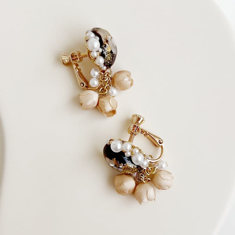 煌めくチョコレートティーイヤリング/ピアス | luumii accessory