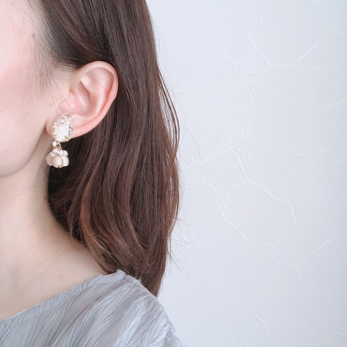 521】鉱石のピアス／イヤリング／スターフラワー